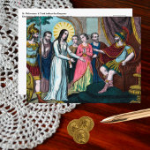 St. Philomena wird vor Kaiser Diokletian getestet Postkarte