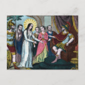 St. Philomena wird vor Kaiser Diokletian getestet Postkarte (Vorderseite)