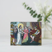 St. Philomena wird vor Kaiser Diokletian getestet Postkarte (Stehend Vorderseite)