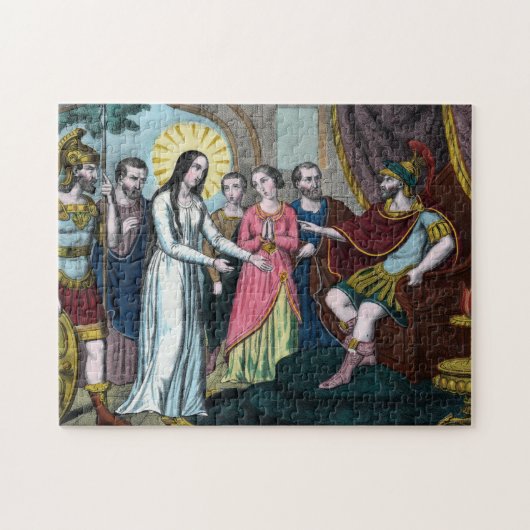 St. Philomena wird vor Kaiser Diokletian getestet Puzzle (Horizontal)