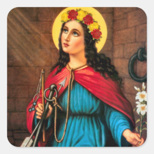 St. Philomena Wonderworker u. Märtyrer Quadratischer Aufkleber