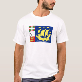 St.Pierre-Miquelon Flaggen-Andenkent-shirt T-Shirt