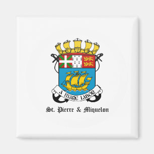 St Pierre u. Miquelon Wappen Detail Magnet