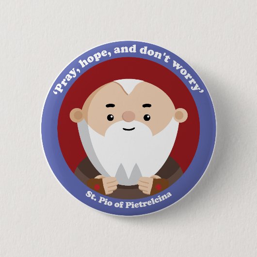 St. Pio von Pietrelcina Button (Vorderseite)