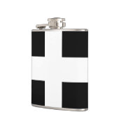 St. Piran-Flagge / Flagge von Cornwall Flachmann (Links)