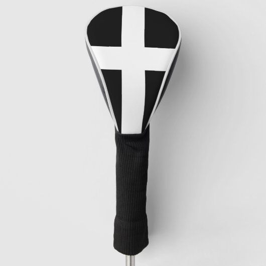 St. Piran-Flagge / Flagge von Cornwall Golf Headcover (Vorderseite)