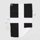 St. Piran-Flagge / Flagge von Cornwall Golfhandtuch (Insitu)