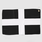 St. Piran-Flagge / Flagge von Cornwall Golfhandtuch (Horizontal)