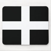 St. Piran’s flag / flag of Cornwall Mousepad (Vorne)
