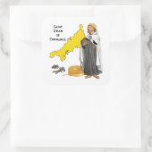 St. Piran (SAE 01), Map, Ore, Tools und Millstone Quadratischer Aufkleber (Tasche)