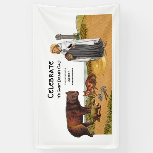 St. Piran von Cornwall (SAE 01) Banner (Vertikal)