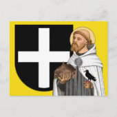 St. Piran von Cornwall (SAE 01) und sein Schild Po Postkarte (Vorderseite)