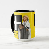St. Piran von Cornwall (SAE 01) und sein Schild Tasse (Vorderseite Links)