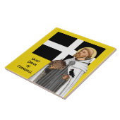 St. Piran von Cornwall (SAE 01) und seine Flagge Fliese (Seite)