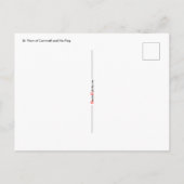 St. Piran von Cornwall (SAE 01) und seine Flagge P Postkarte (Rückseite)