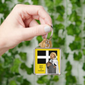 St. Piran von Cornwall (SAE 01) und seine Flagge Schlüsselanhänger (Hand)