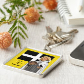 St. Piran von Cornwall (SAE 01) und seine Flagge Schlüsselanhänger (Seite)