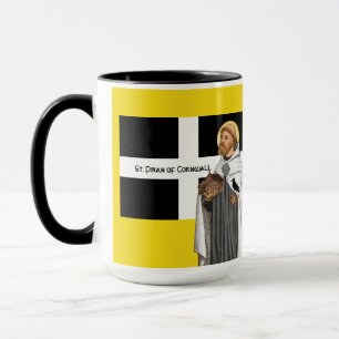 St. Piran von Cornwall (SAE 01) und seine Flagge Tasse