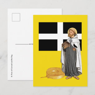 St. Piran von Cornwall (SAE 01) und seine Flaggenk Postkarte