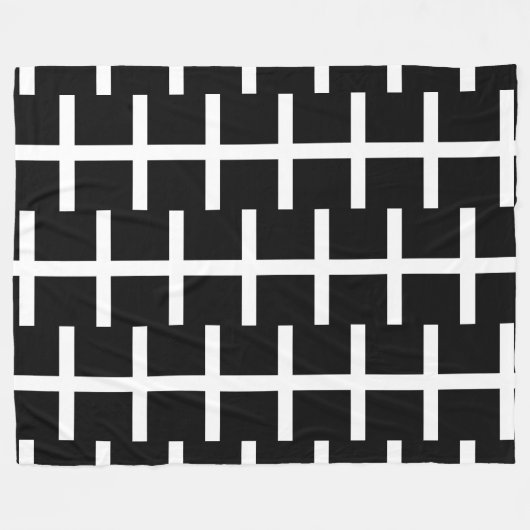 St. Piran's Fahne / Fahne Cornwall Fleece Blanket (Vorderseite (Horizontal))