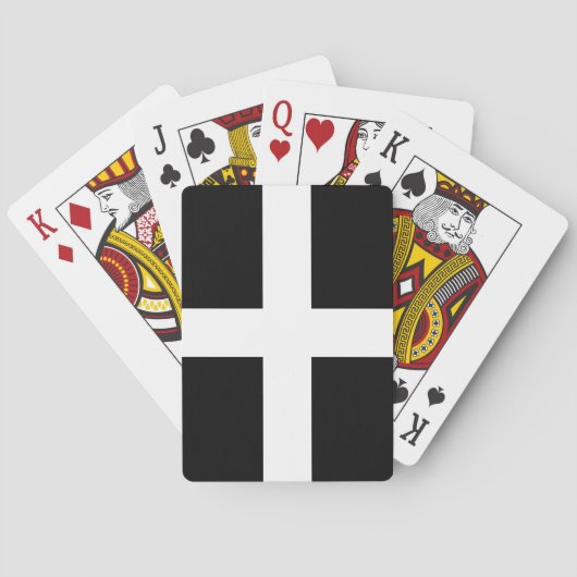 St. Pirans Flagge / Flagge von Cornwall Spielkarte (Rückseite)