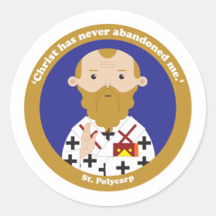 St. Polycarp Runder Aufkleber
