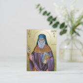 St. Porphyrios of Kafsokalivia Prayer Card Platzkarte (Stehend Vorderseite)