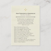 St. Porphyrios of Kafsokalivia Prayer Card Platzkarte (Rückseite)