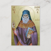 St. Porphyrios of Kafsokalivia Prayer Card Platzkarte (Vorderseite)