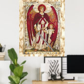 St Raphael Archangel Angel Katholische Heilige Poster (Heimbüro)
