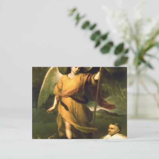 St Raphael Archangel Postkarte (Stehend Vorderseite)