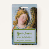 St. Raphael der Erzengel (Detail; M 017) Ausweis (Rückseite)