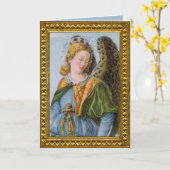 St. Raphael der Erzengel (Detail; M 017) Leere Karte (Gelbe Blume)