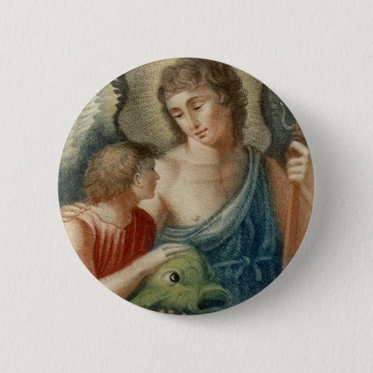 St. Raphael der Erzengel (M 012) Button (Vorderseite)