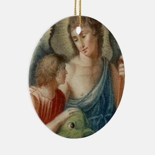 St. Raphael der Erzengel (M 012) Keramik Ornament (Rechts)