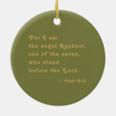 St. Raphael der Erzengel (M 012) Keramik Ornament (Hinten)