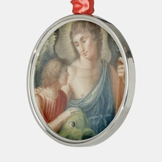 St. Raphael der Erzengel (M 012) Ornament Aus Metall (Links)