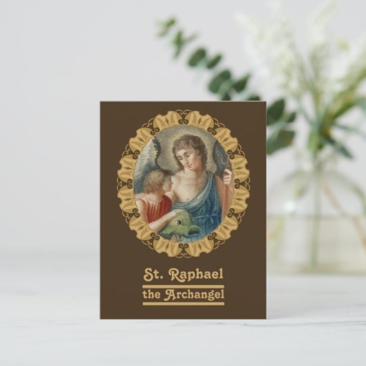 St. Raphael der Erzengel (M 012) Postkarte (Stehend Vorderseite)