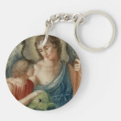 St. Raphael der Erzengel (M 012) Schlüsselanhänger (Rückseite)