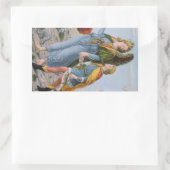 St. Raphael der Erzengel & Tobias (Einzelheiten; M Rechteckiger Aufkleber (Tasche)