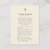 St. Raphael of Brooklyn Orthodox Prayer Card Platzkarte (Rückseite)