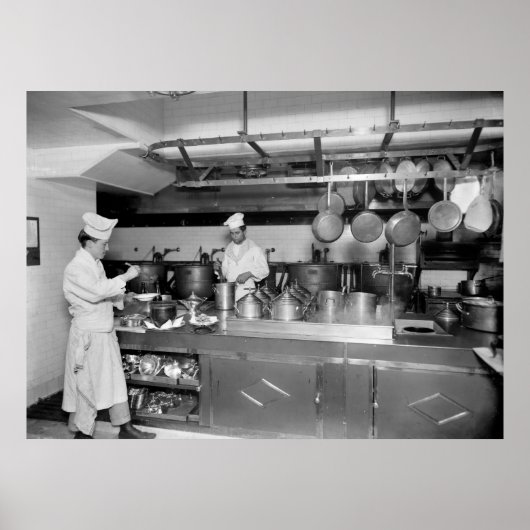 St. Regis Hotel Kitchen, Anfang 1900 Poster (Vorne)