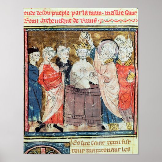 St. Remigius, Bischof von Rheims taufend Poster (Vorne)