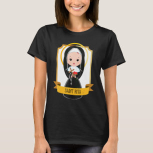St Rita Cascia Gebet Katholische Schutzheilige San T-Shirt