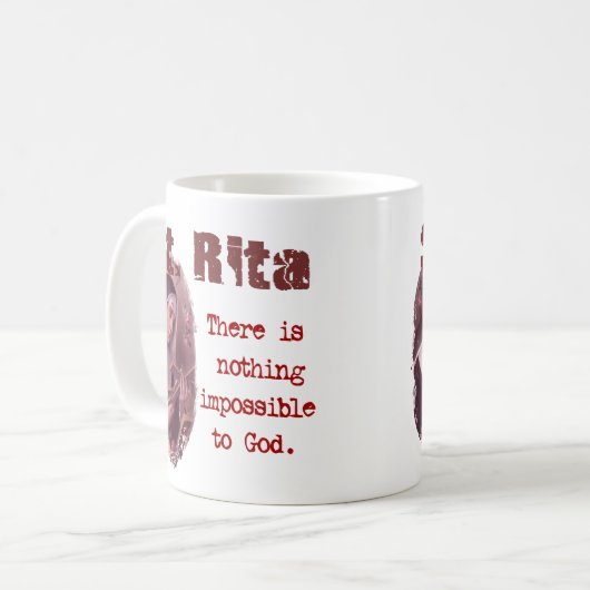 St. Rita Kaffeetasse (Vorderseite Links)