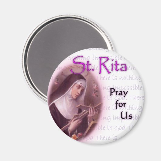 St. Rita Magnet (Vorderseite/Rückseite)