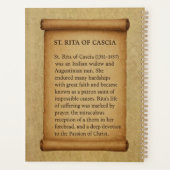 St Rita of Cascia Saint of the Impossible Catholic Planer (Rückseite)