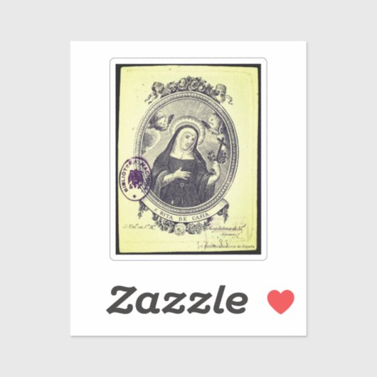 St. Rita von Cascia Aufkleber (Blatt)