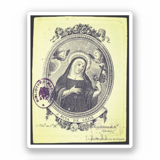 St. Rita von Cascia Aufkleber (Vorderseite)