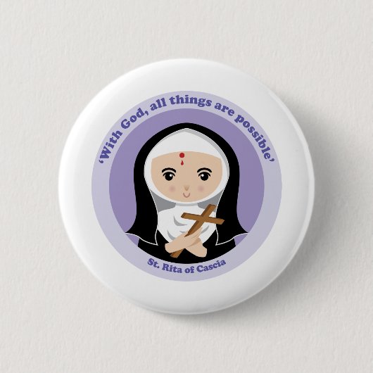 St. Rita von Cascia Button (Vorderseite)